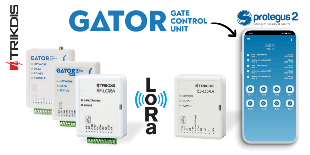 Flexibles drahtloses Zutrittssystem mit dem GATOR RF-LoRa System