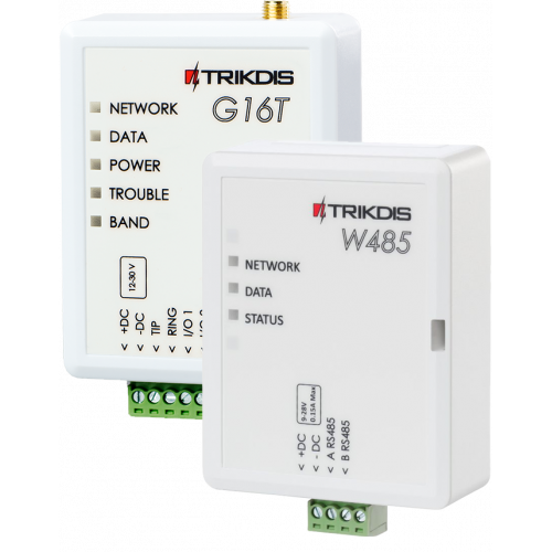 Trikdis G16T 2G smart communicator + W485 / E485 wifi or ethernet redundant module
