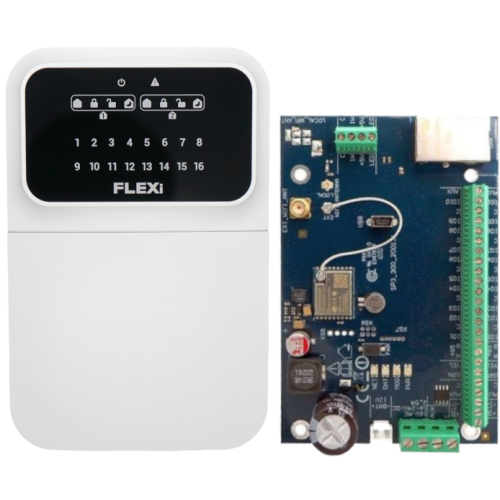 Trikdis FLEXi SP3 Ethernet Smart Alarmanlage Panel + Trikdis SK-LED Button-Tastatur
