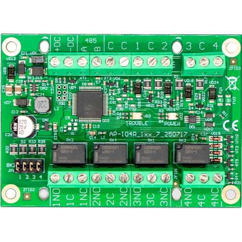 trikdis io4r (io-4r) – gator i/o-erweiterungsmodul (4 eingänge / 4 relais) io4r 35